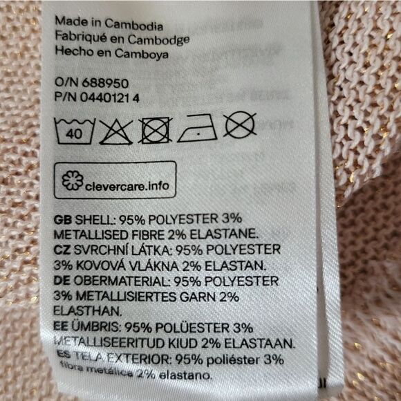 Divided H&M Women's V-neck Sparkly Knit Long Sleeve Pullover Top - Picture 9 of 13